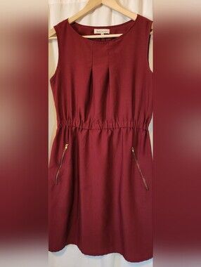 Speed Control Burgundy Sleeveless Mini Dress Size Medium
